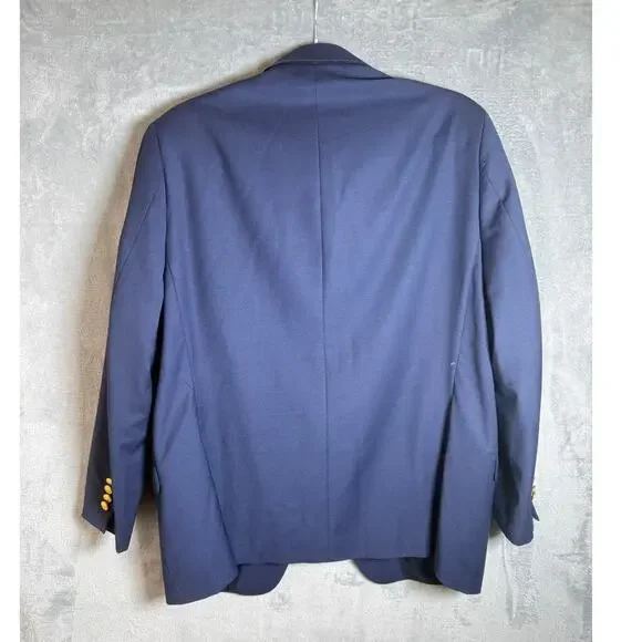 Lauren Ralph Lauren Mens Navy Blazer 42R Gold Crest Buttons Classic Sport Coat - Picture 2 of 7